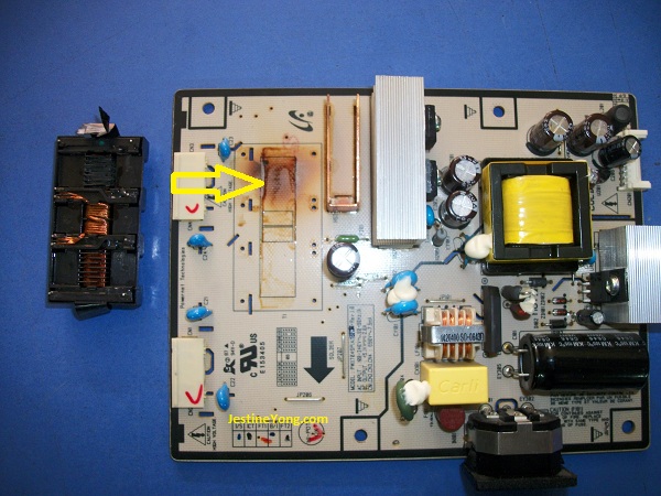 burnt lcd monitor transformer